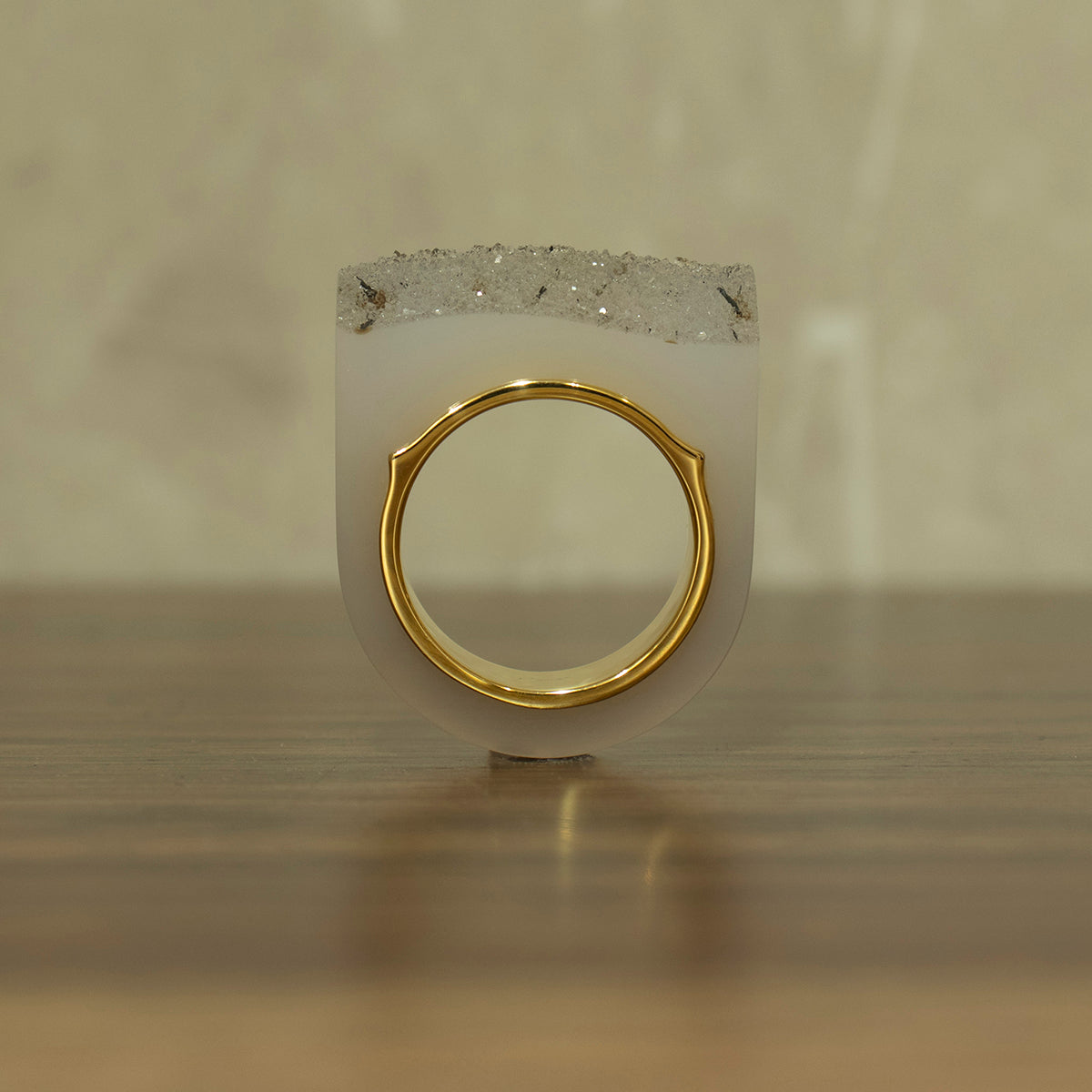Crystal agate Ring #06