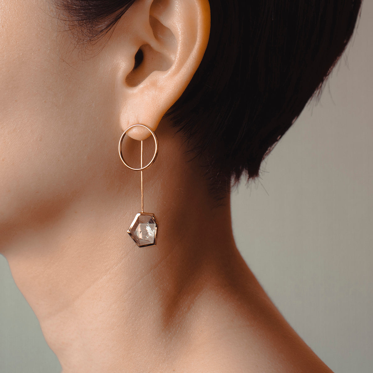 Rutile Quartz Pierce _ Polygon #02