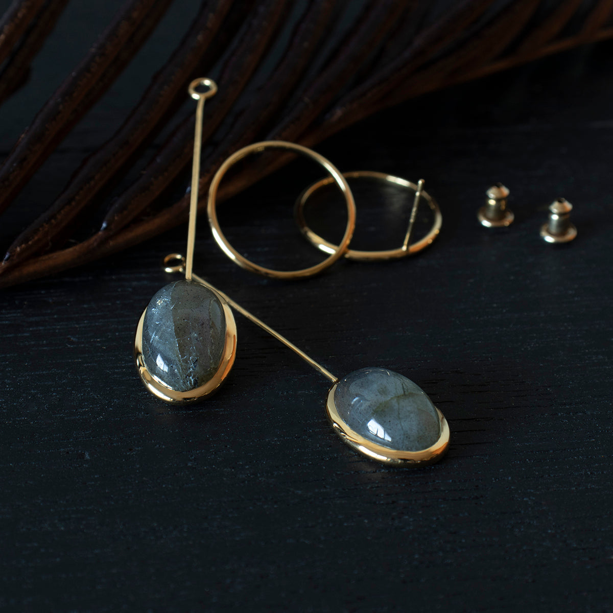Labradorite Pierce _ Dome #01