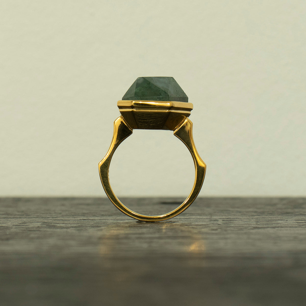 MossAgate Ring _ Polygon #03