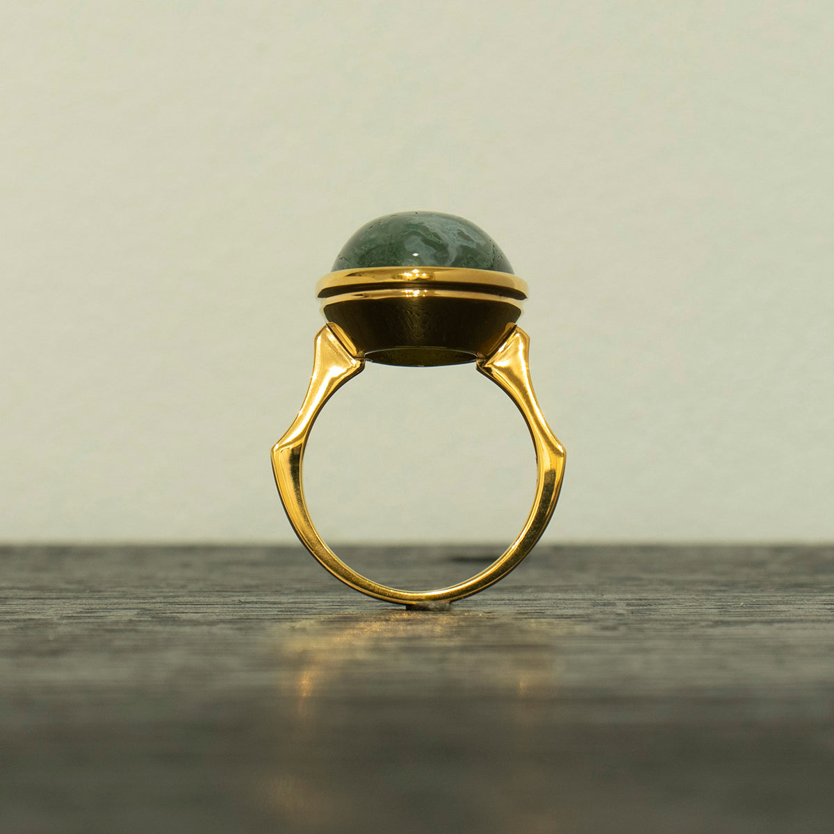 MossAgate Ring _ Dome #03