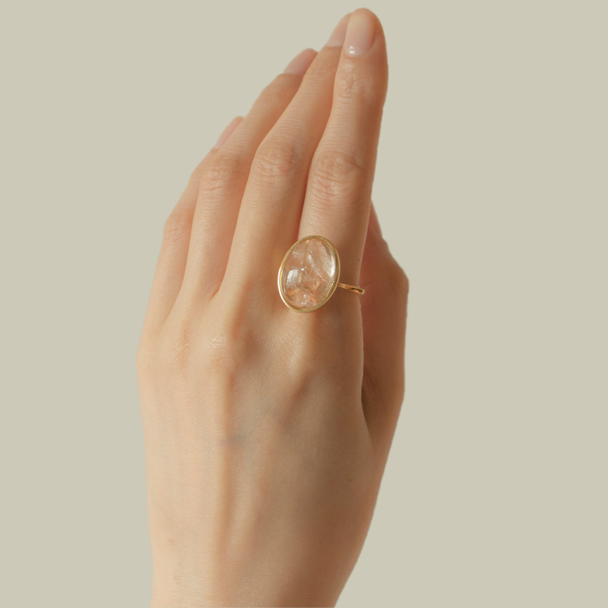 Rutile Quartz Ring _ Dome #01