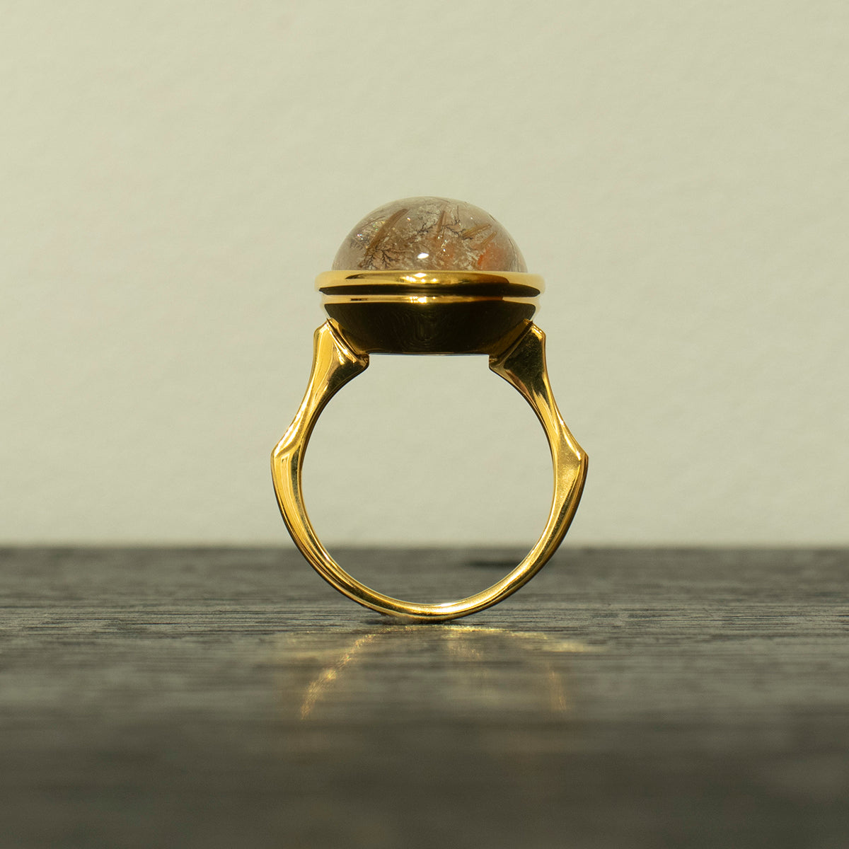 Rutile Quartz Ring _ Dome #01