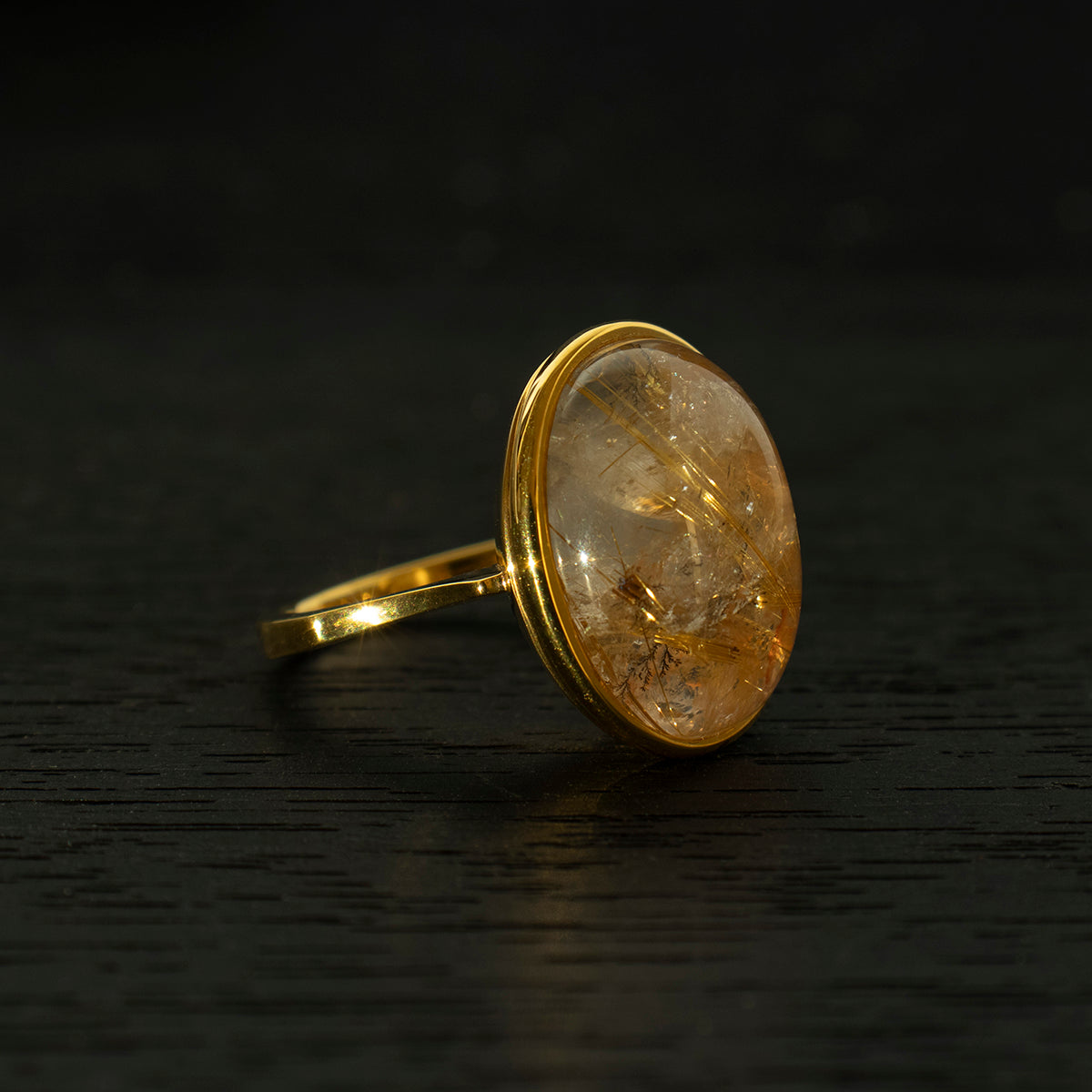 Rutile Quartz Ring _ Dome #01