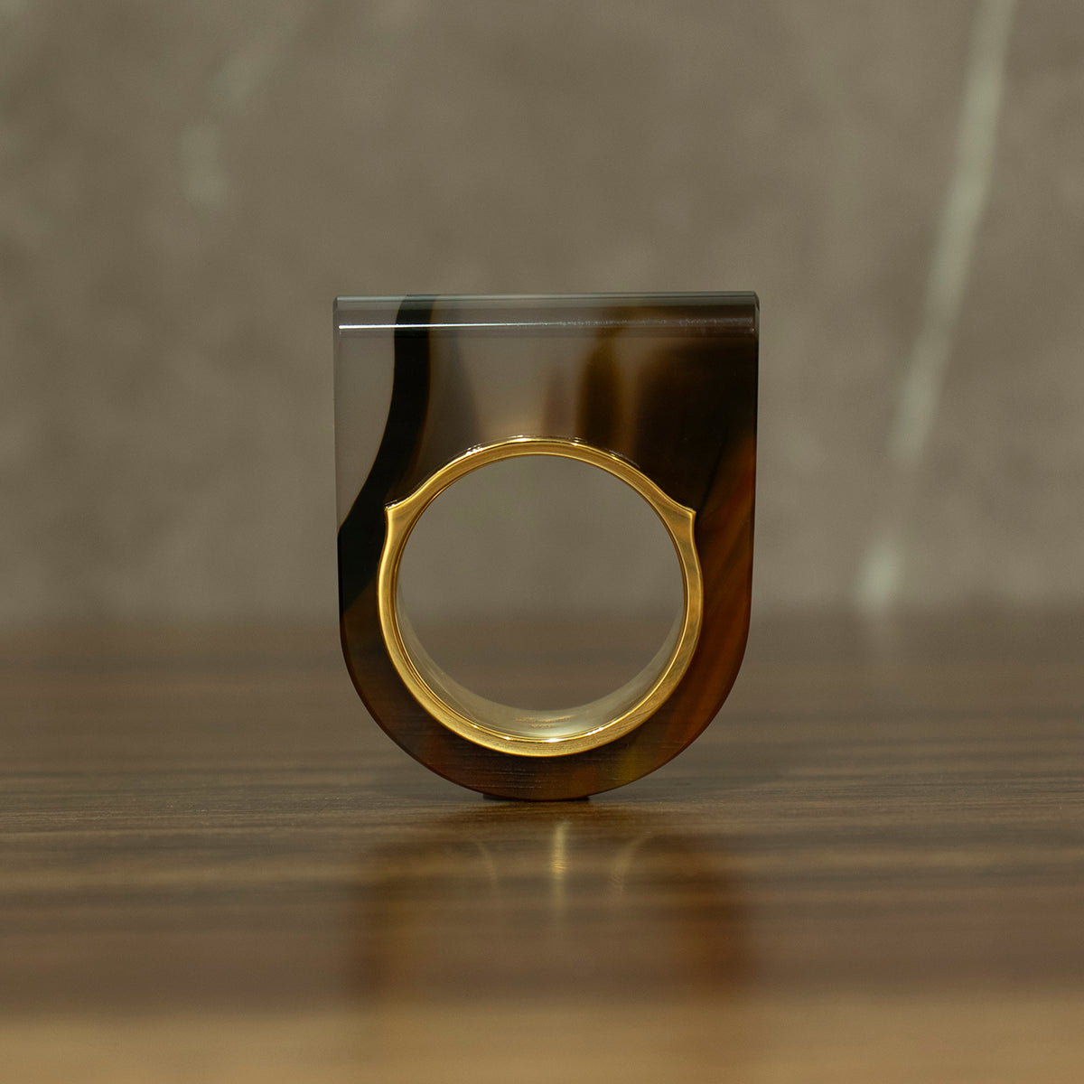 Brown Agate Ring #01