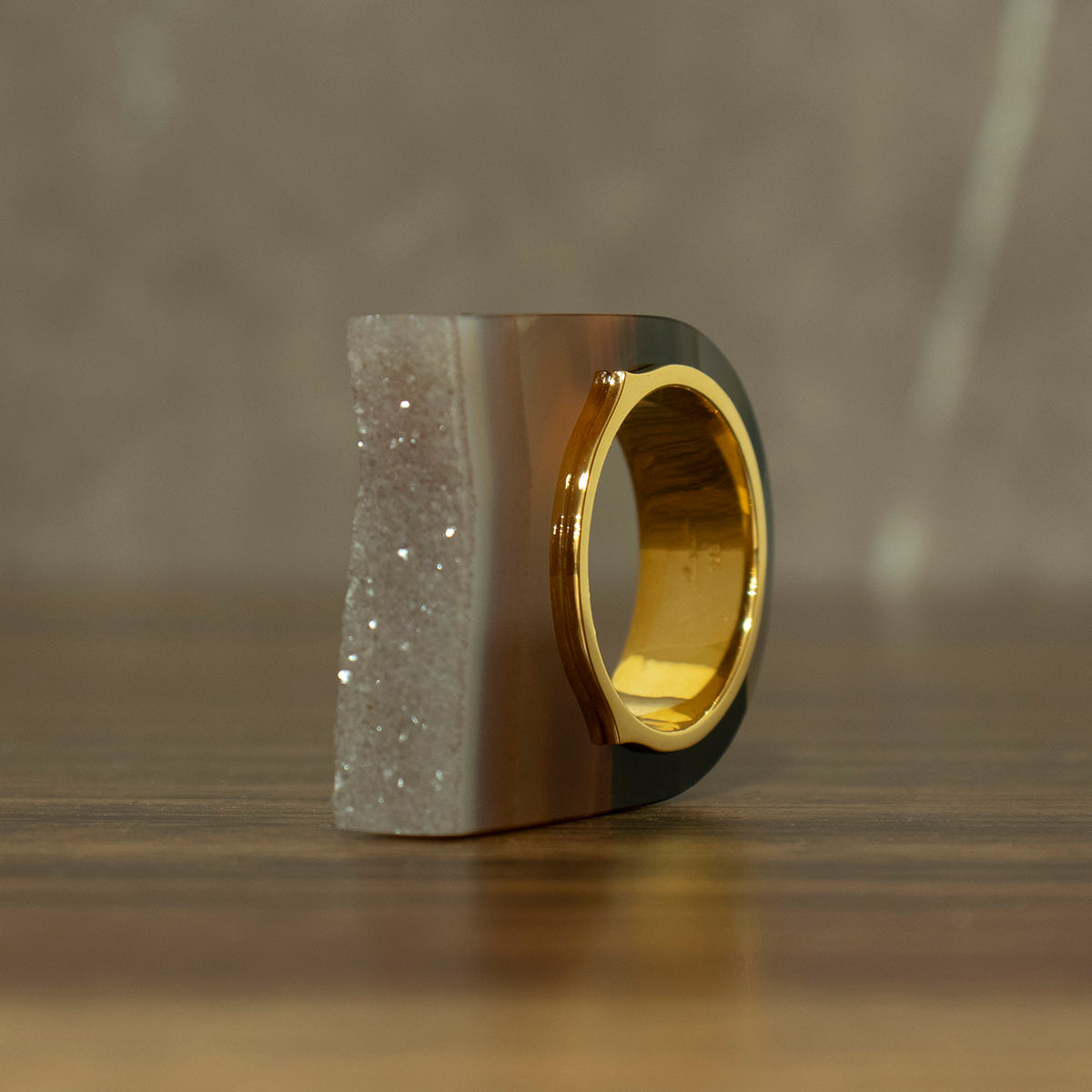 Brown Agate Ring #02