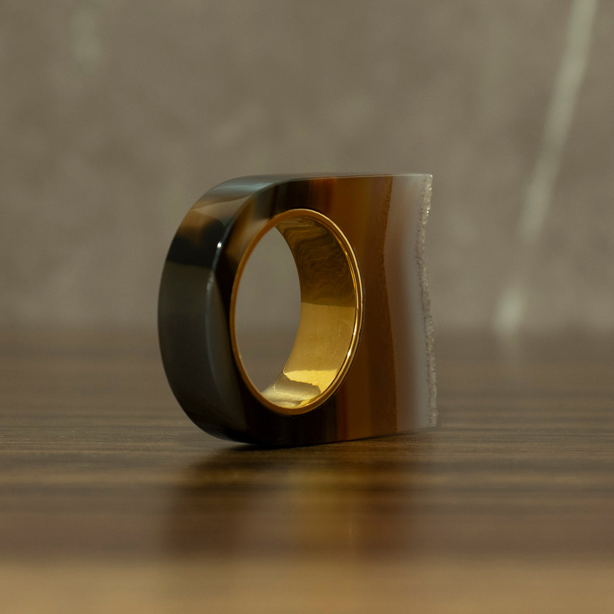 Brown Agate Ring #02