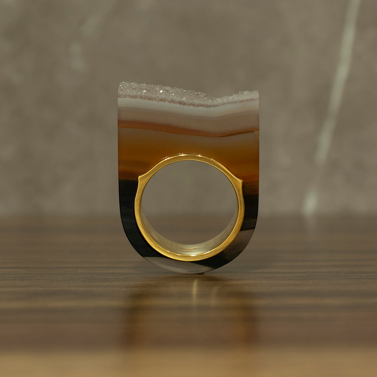 Brown Agate Ring #02