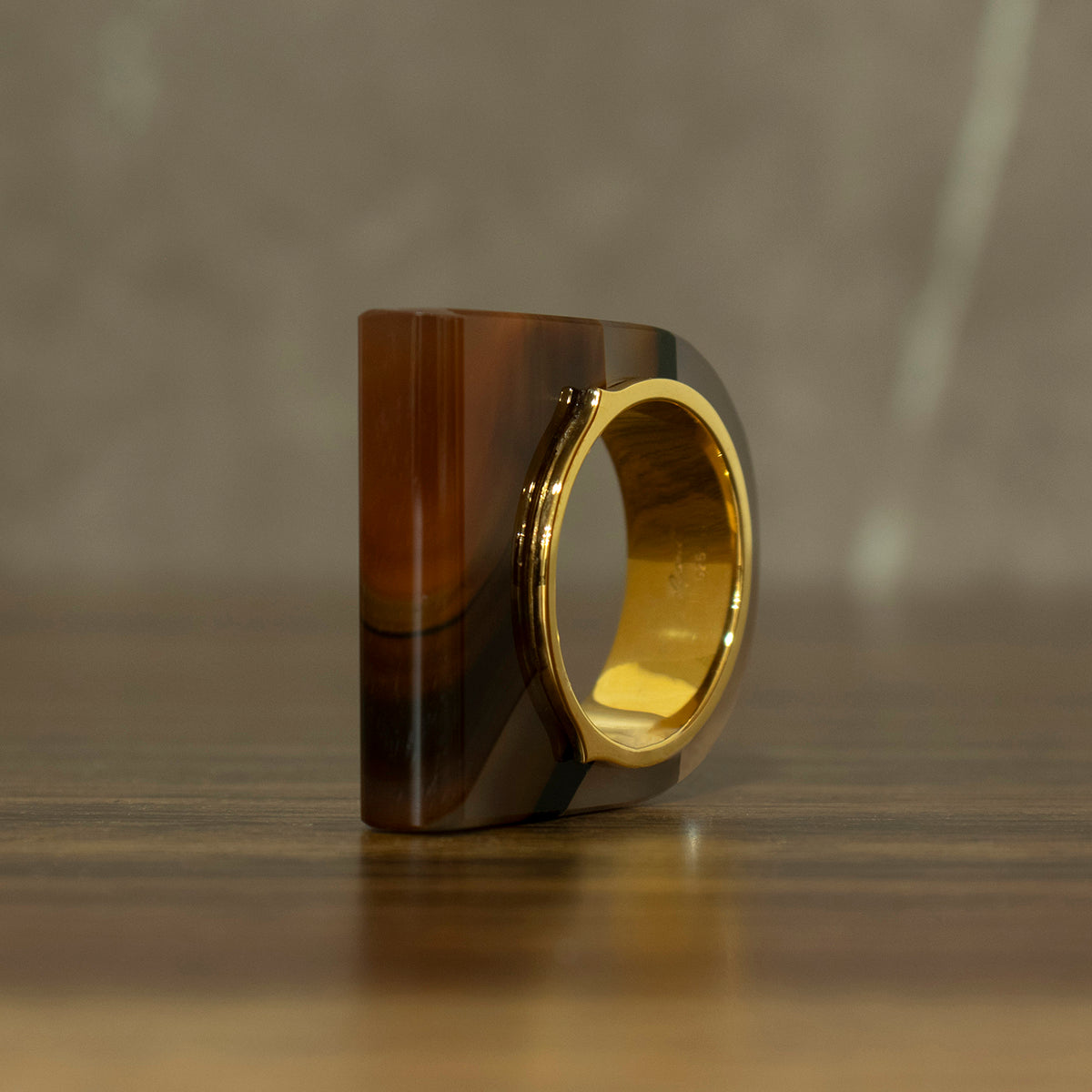 Brown Agate Ring #03