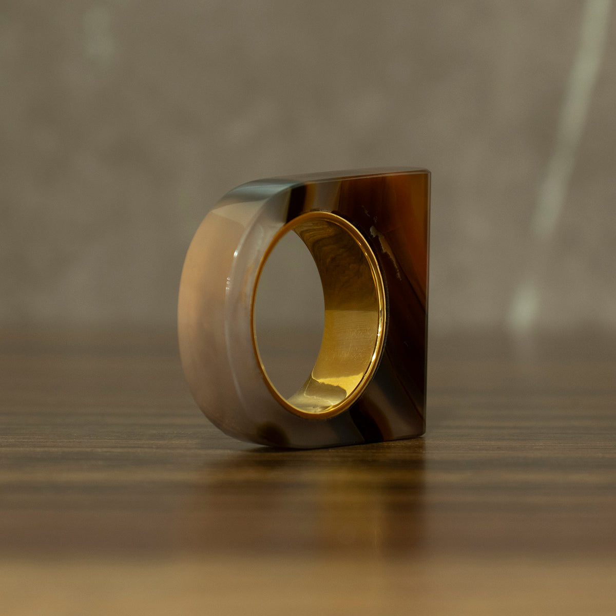 Brown Agate Ring #03