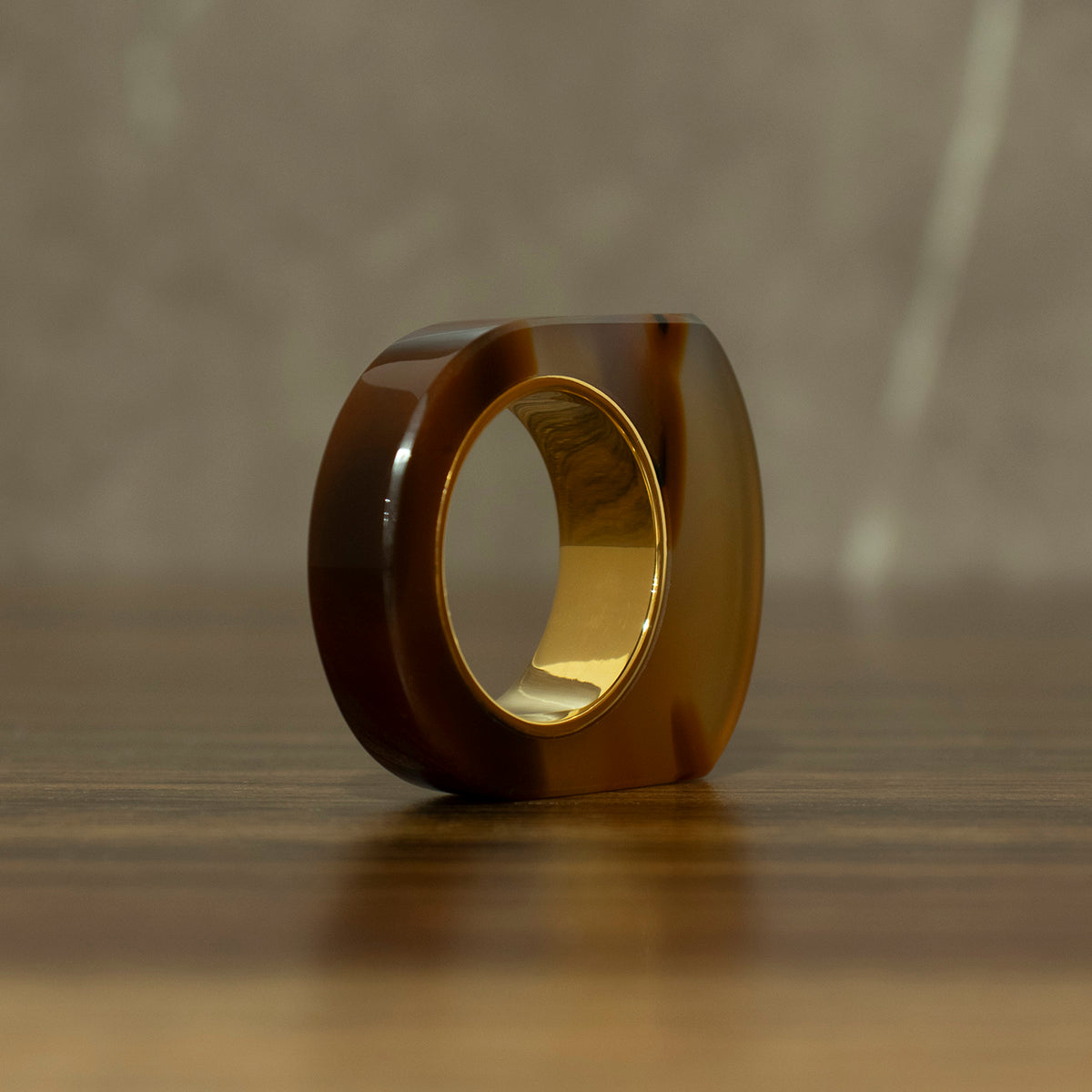 Brown Agate Ring #05