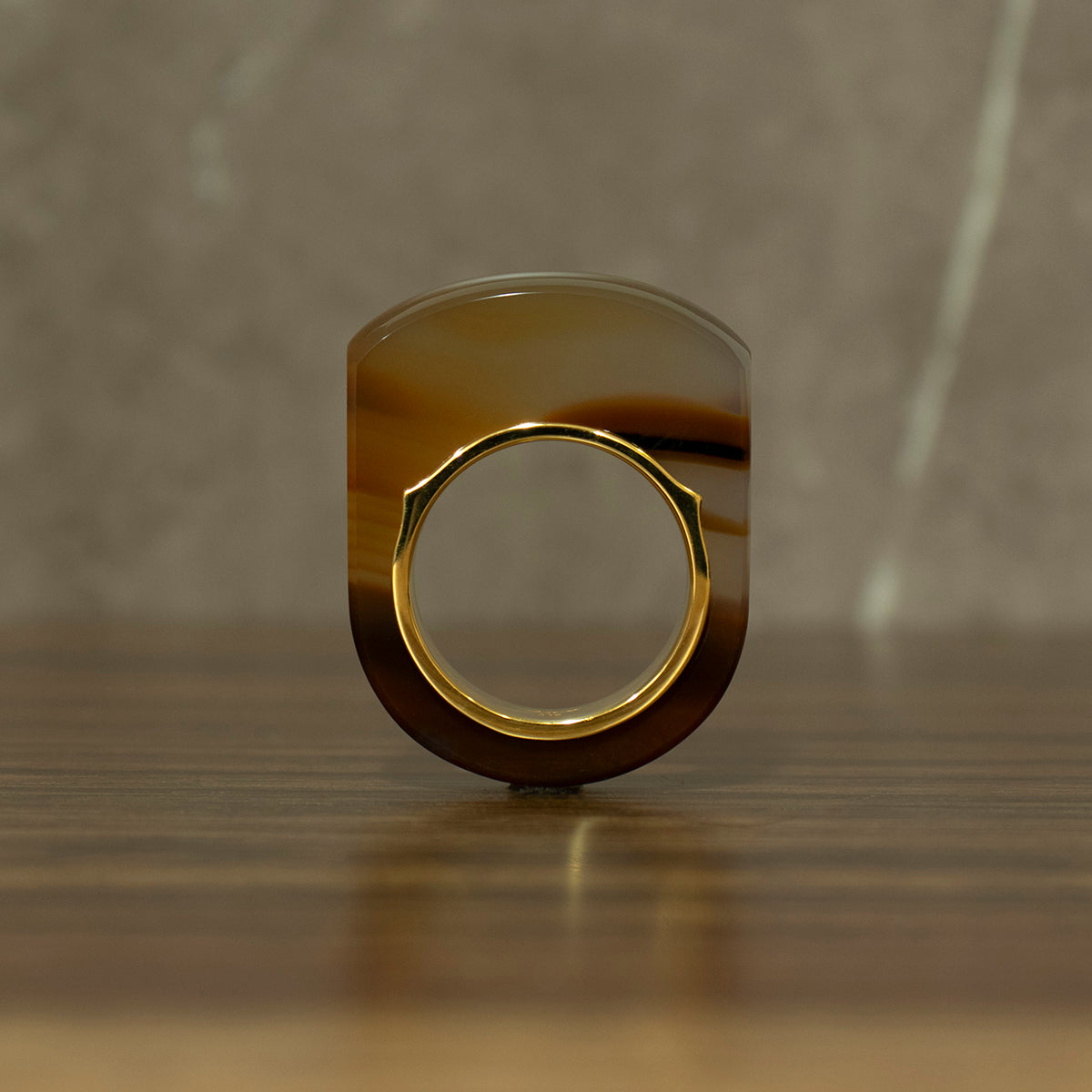 Brown Agate Ring #05