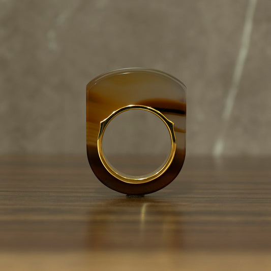 Brown Agate Ring #05