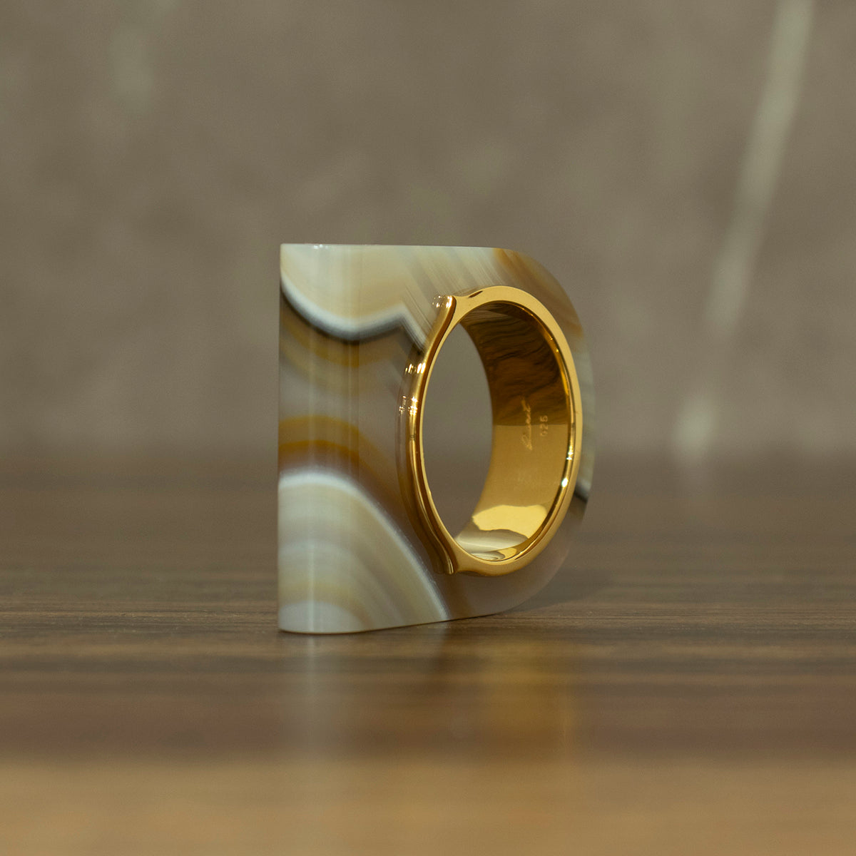 Brown Agate Ring #06