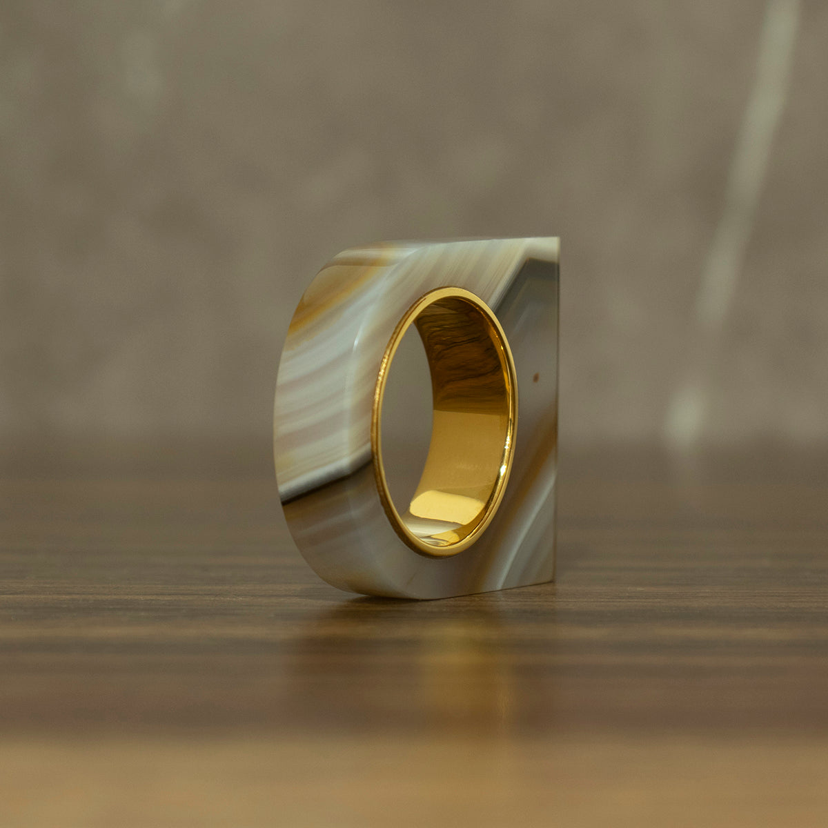 Brown Agate Ring #06