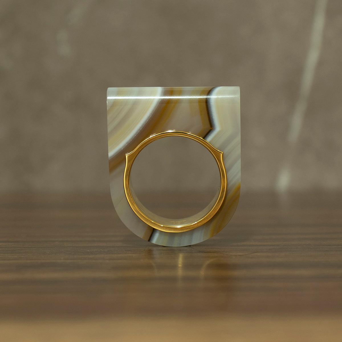Brown Agate Ring #06