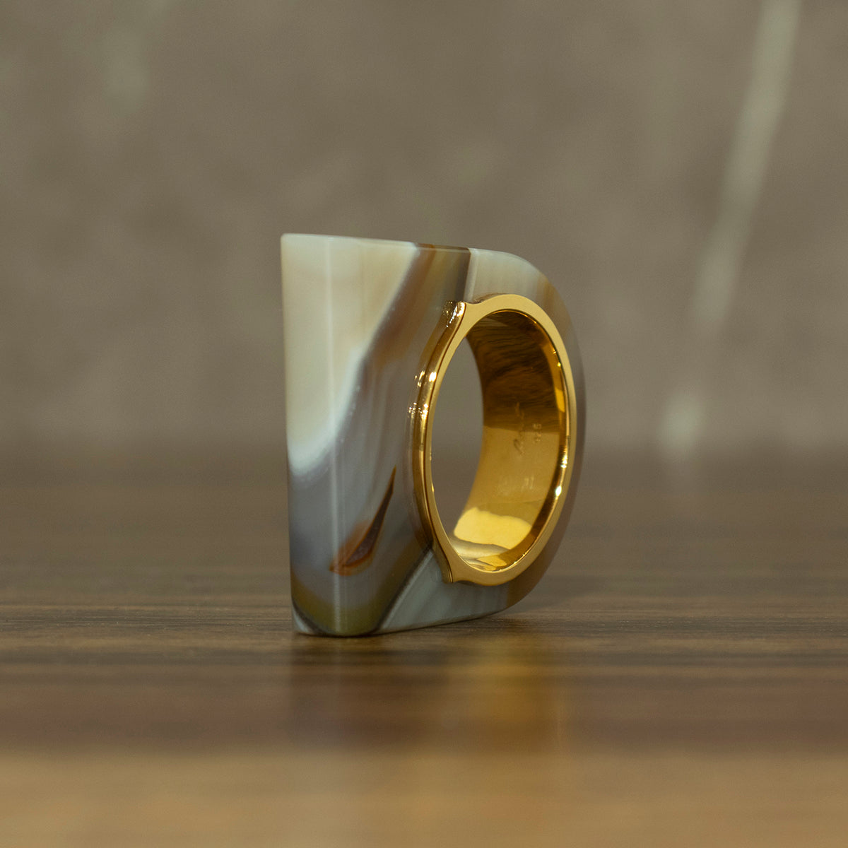 Brown Agate Ring #08