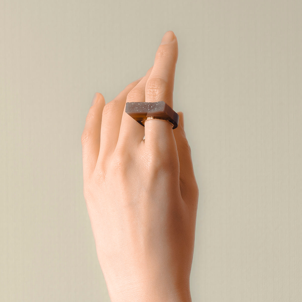 Brown Agate Ring #02