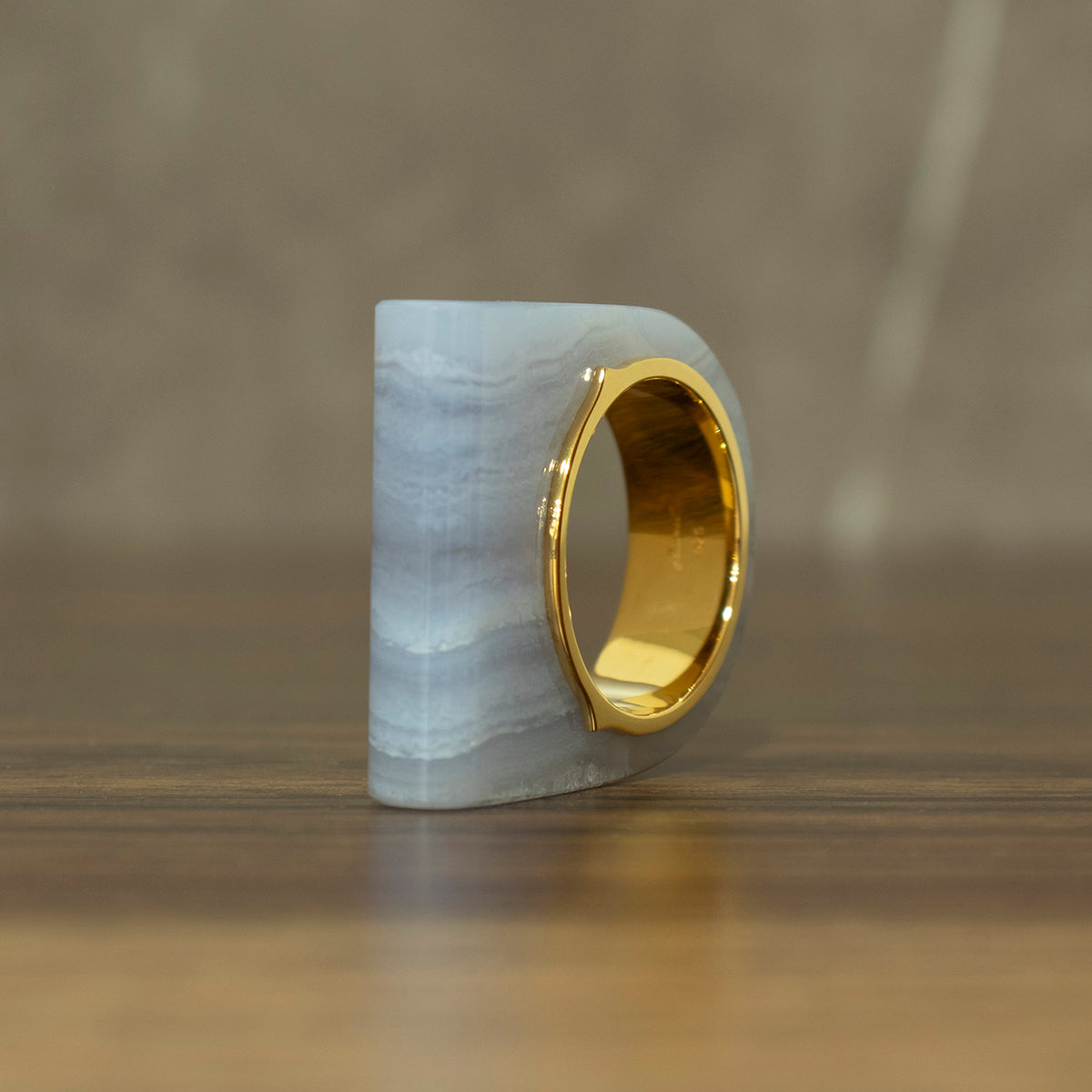 Blue lace Agate Ring #01