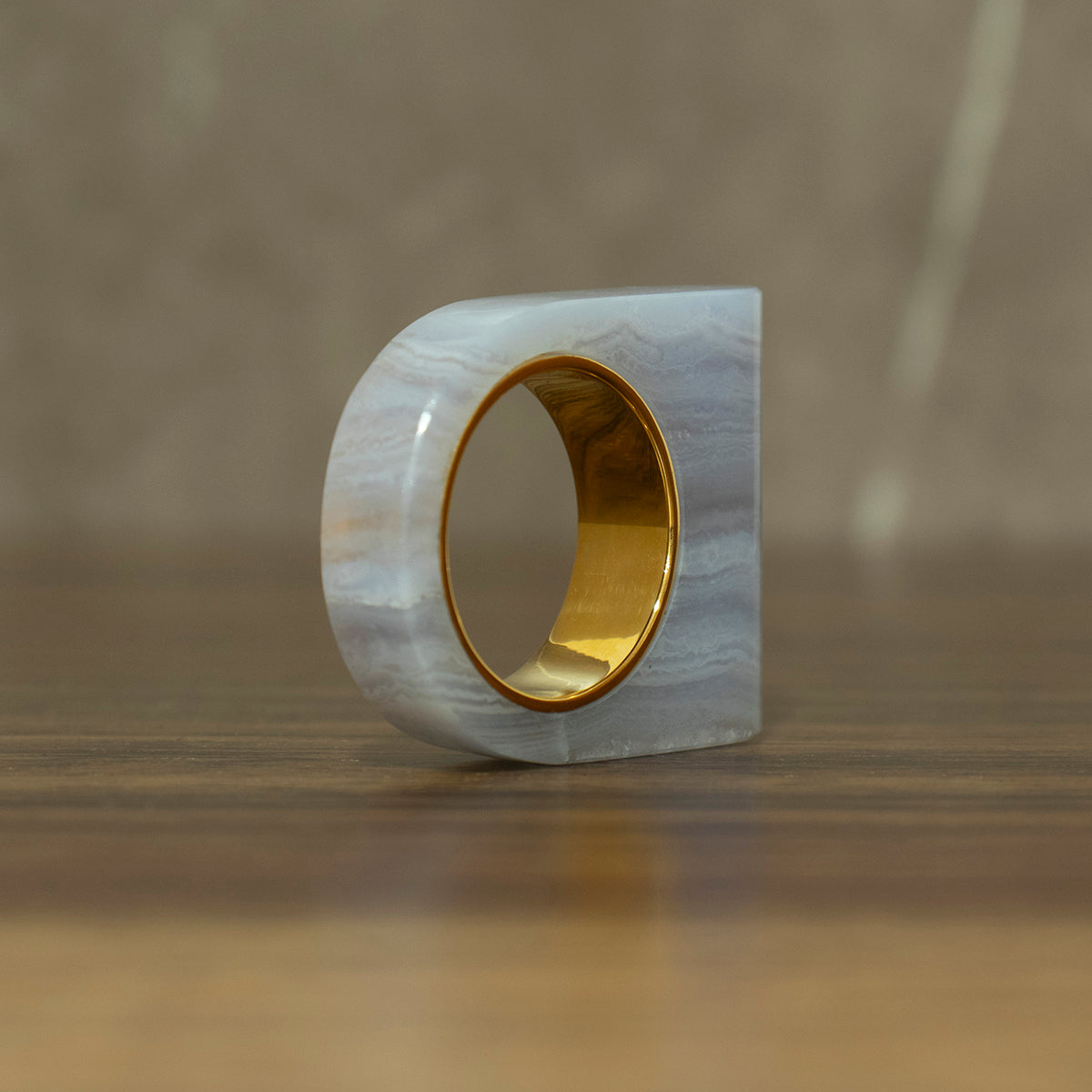 Blue lace Agate Ring #01