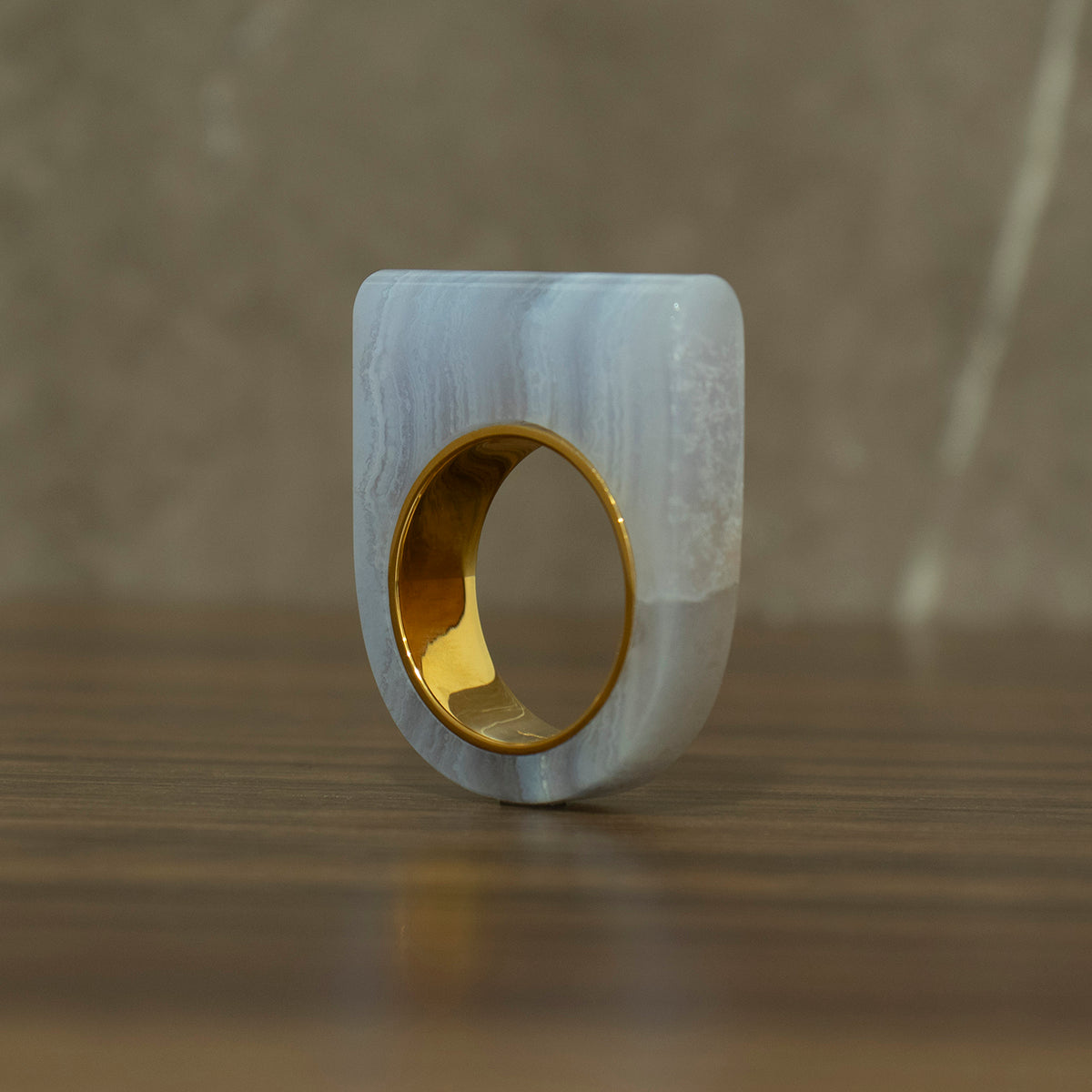Blue lace Agate Ring #01