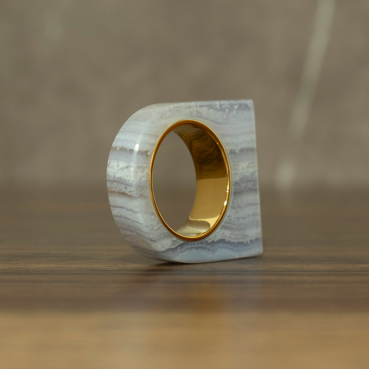 Blue lace Agate Ring #02