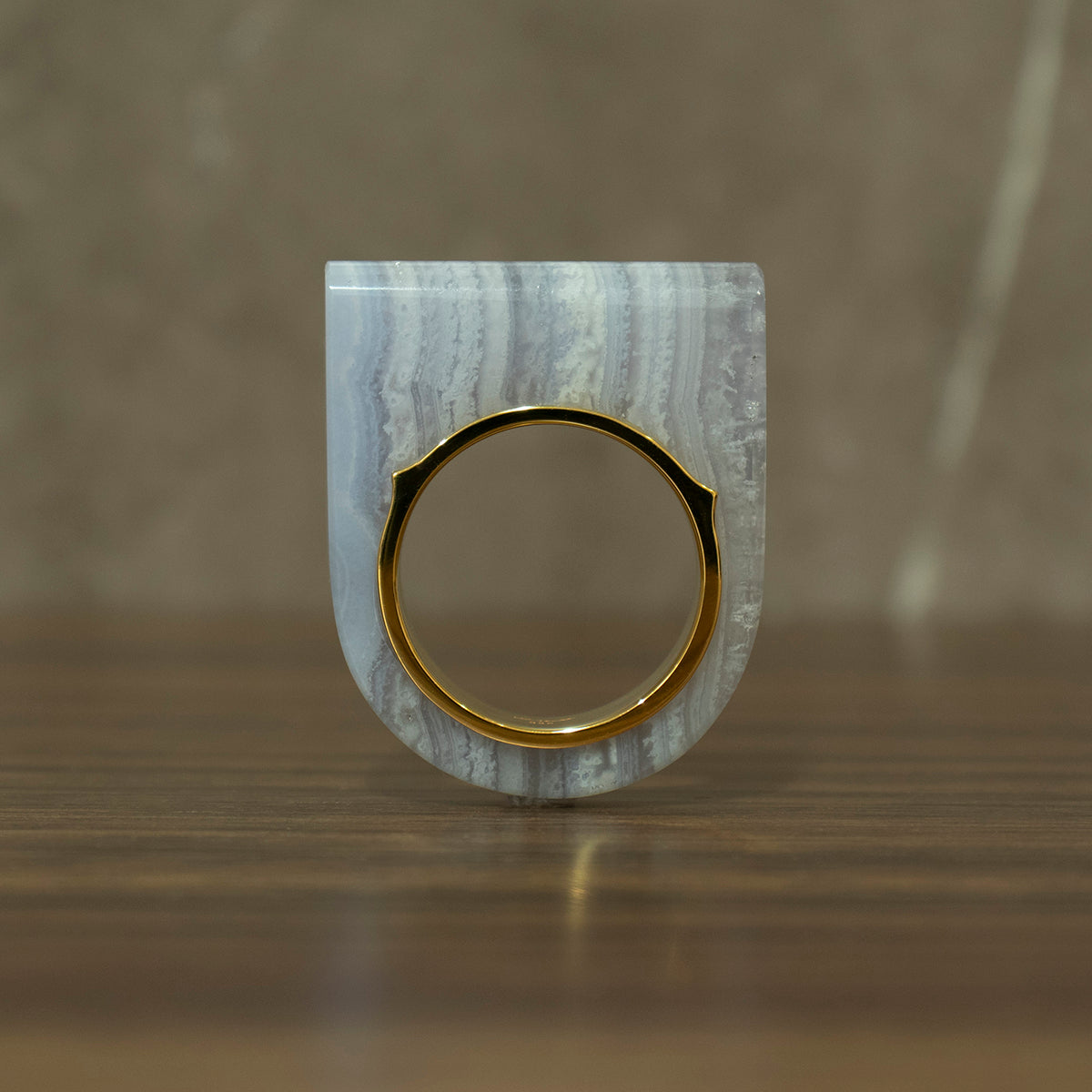 Blue lace Agate Ring #02