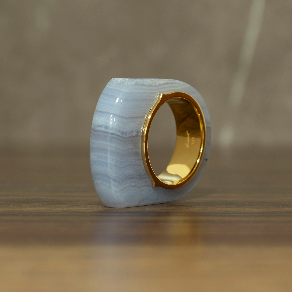 Blue lace Agate Ring #03