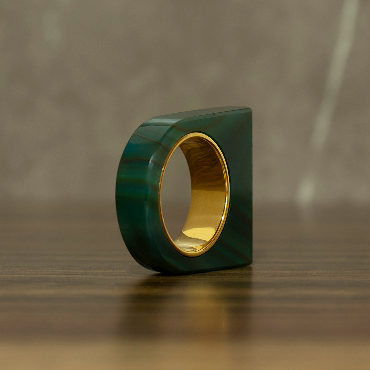 Green Agate Ring #01