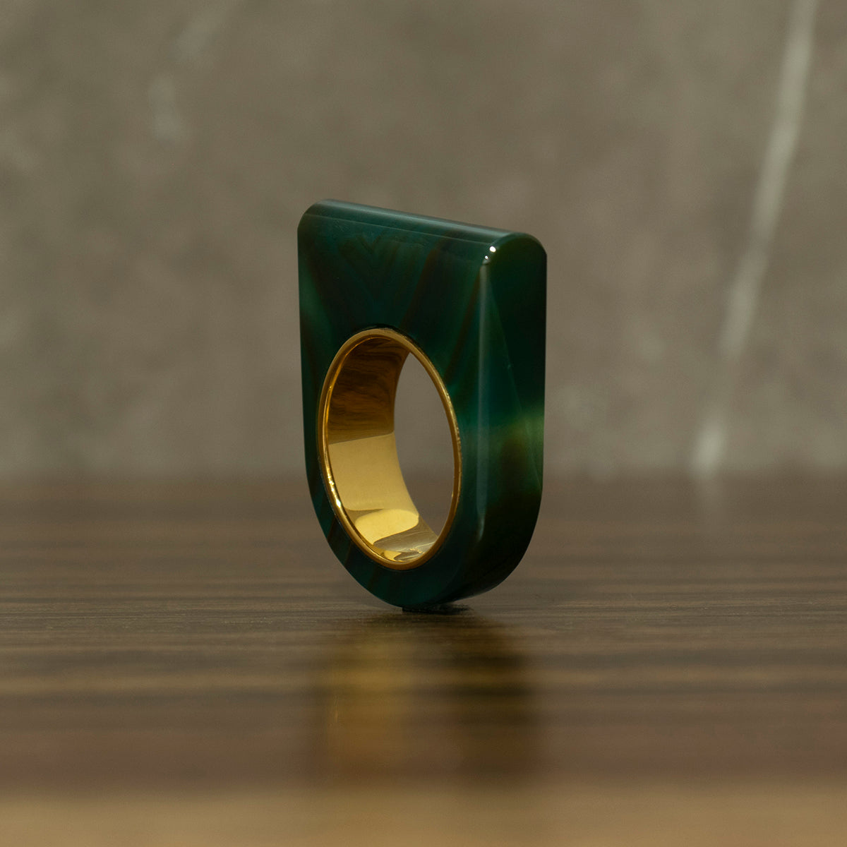 Green Agate Ring #01