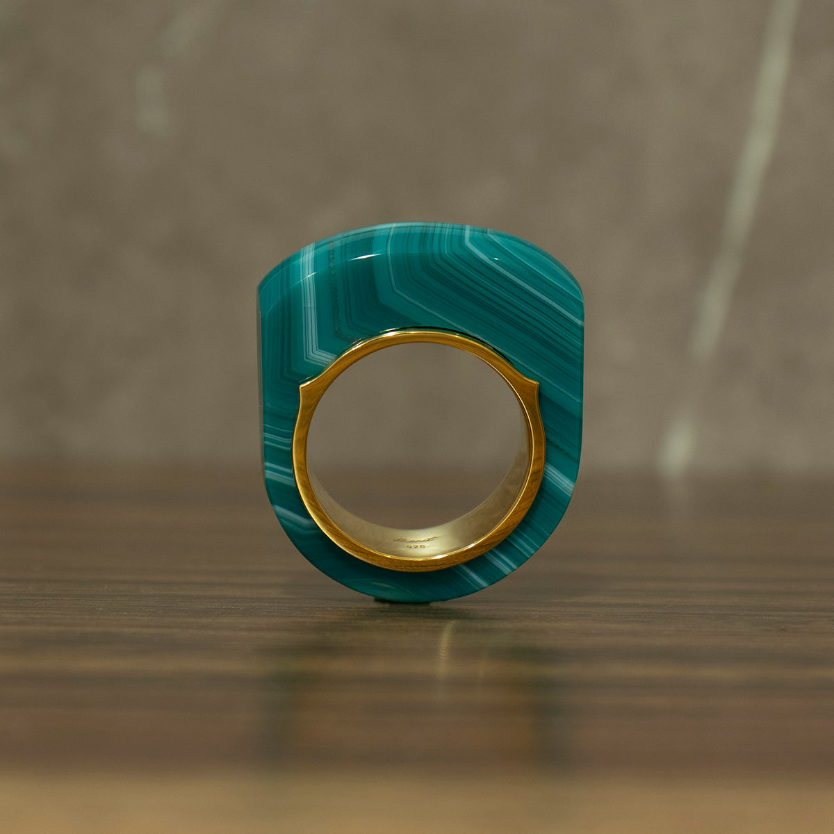 Green Agate Ring #02