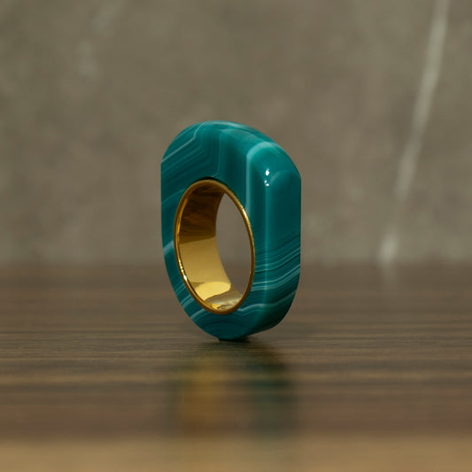 Green Agate Ring #02