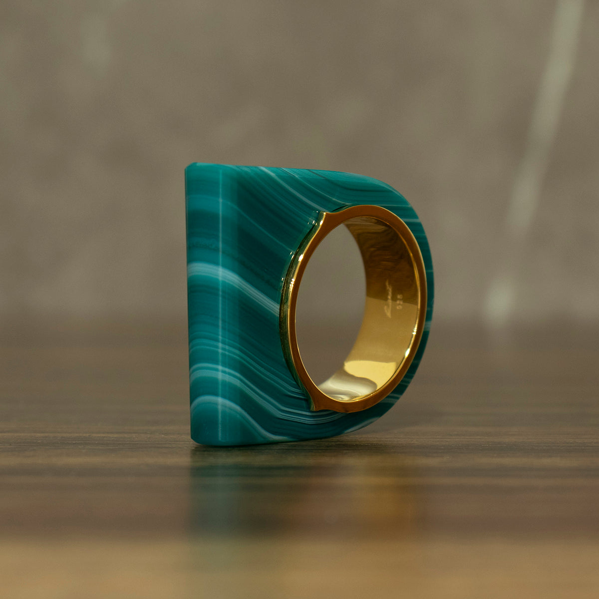 Green Agate Ring #03