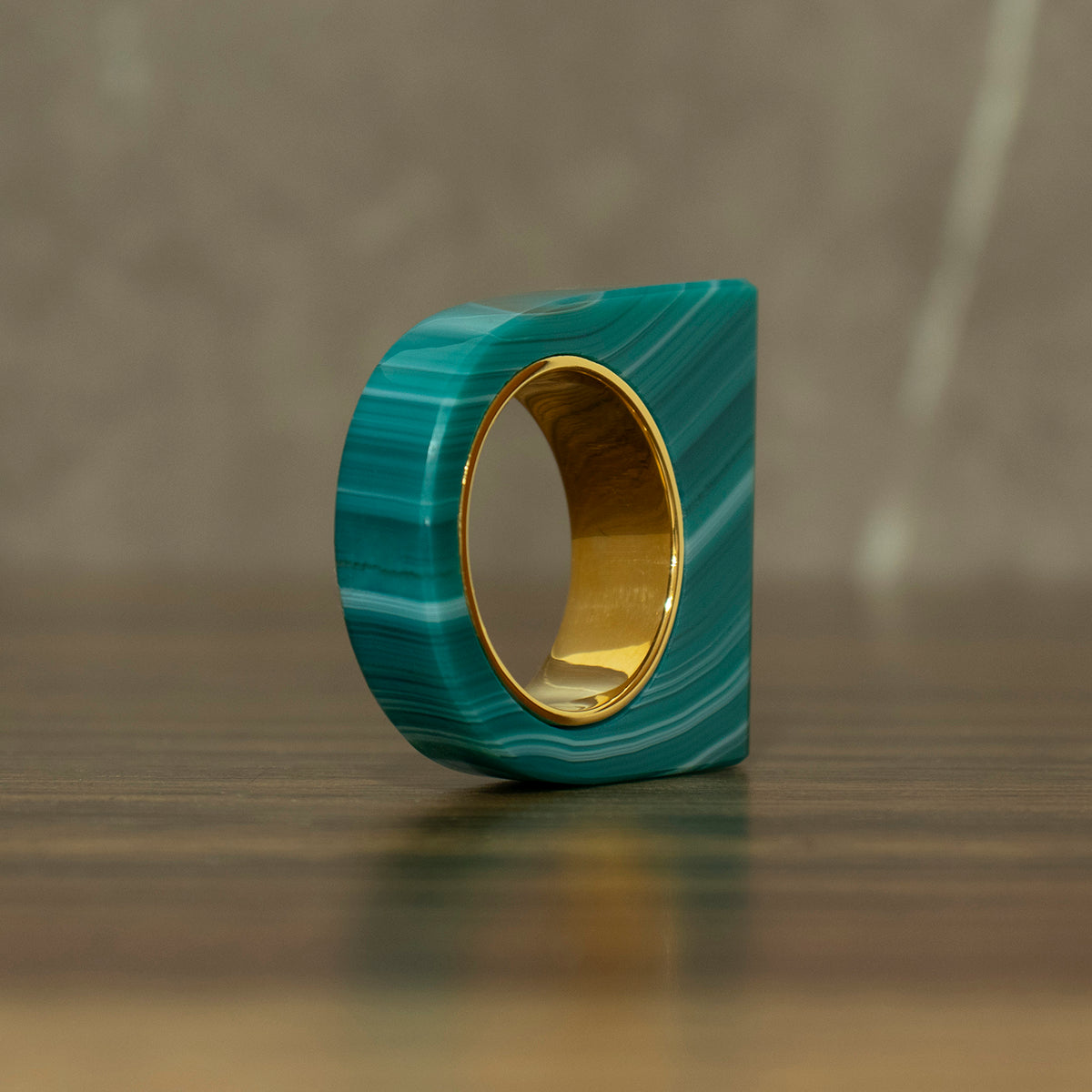 Green Agate Ring #03
