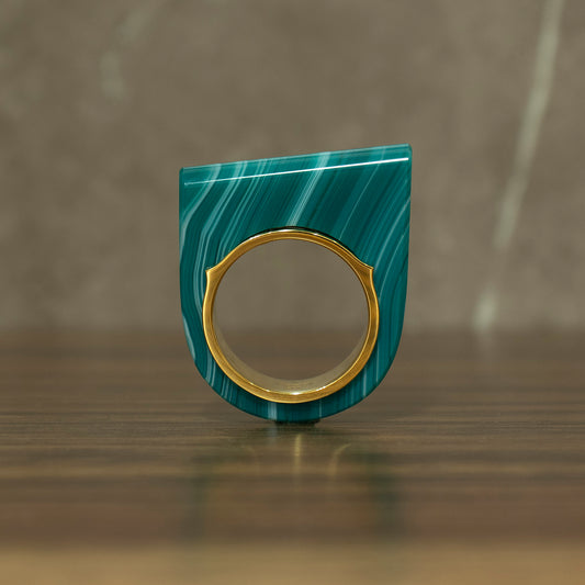 Green Agate Ring #03