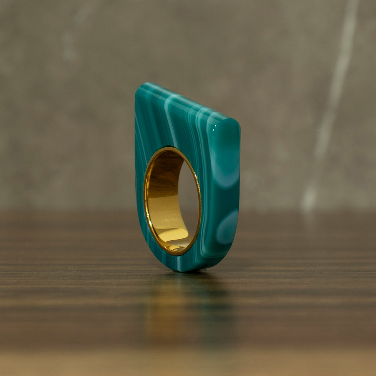 Green Agate Ring #03