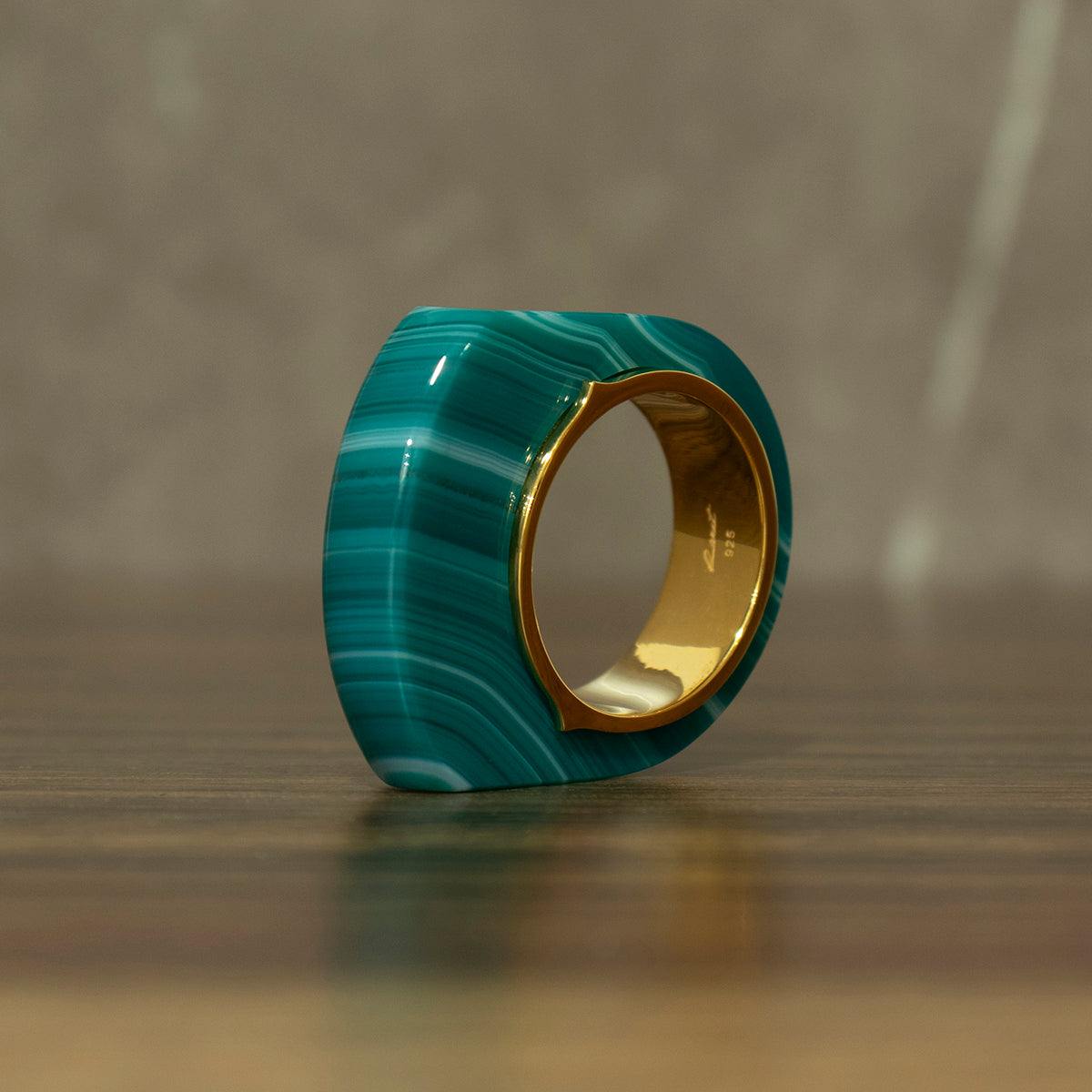 Green Agate Ring #04