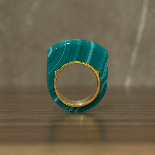 Green Agate Ring #04