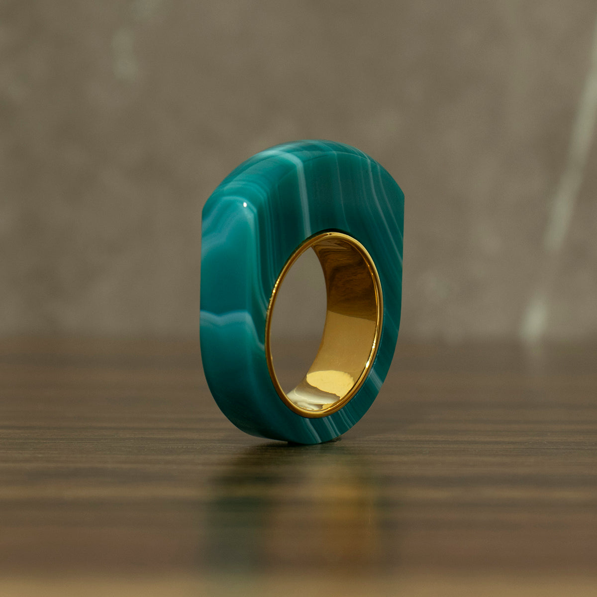 Green Agate Ring #04