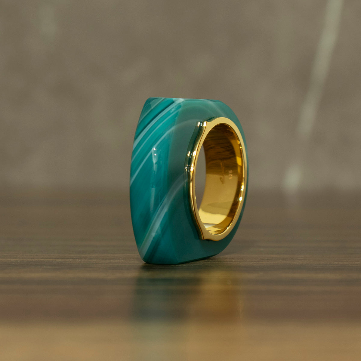 Green Agate Ring #05