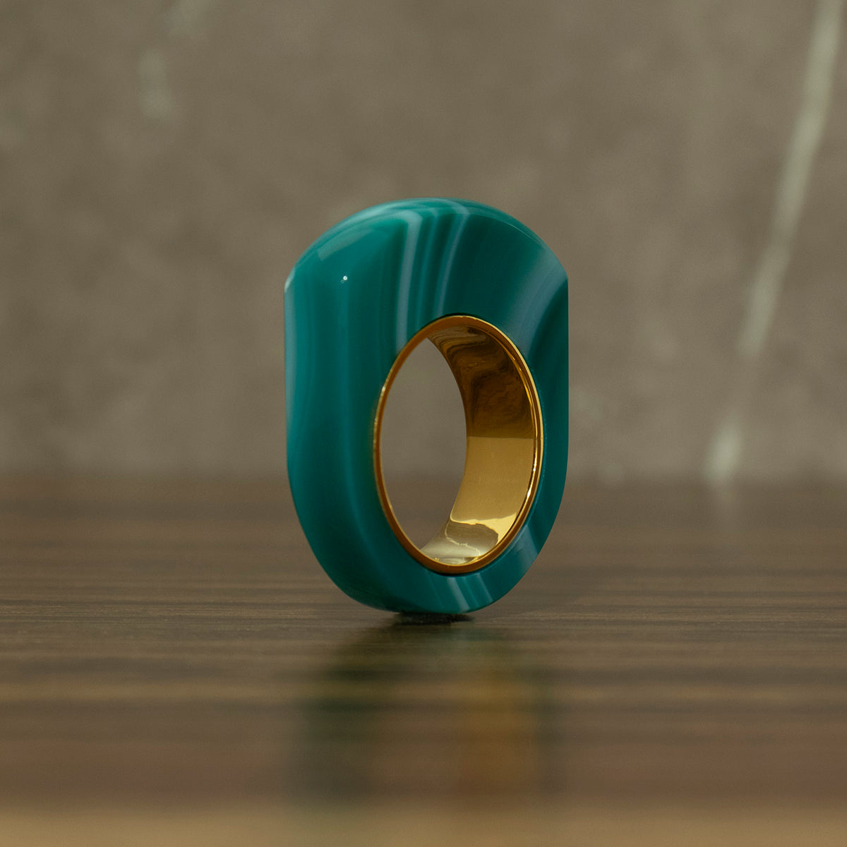 Green Agate Ring #05