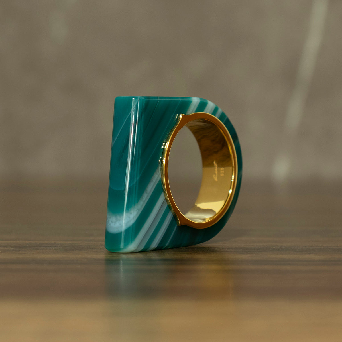 Green Agate Ring #06