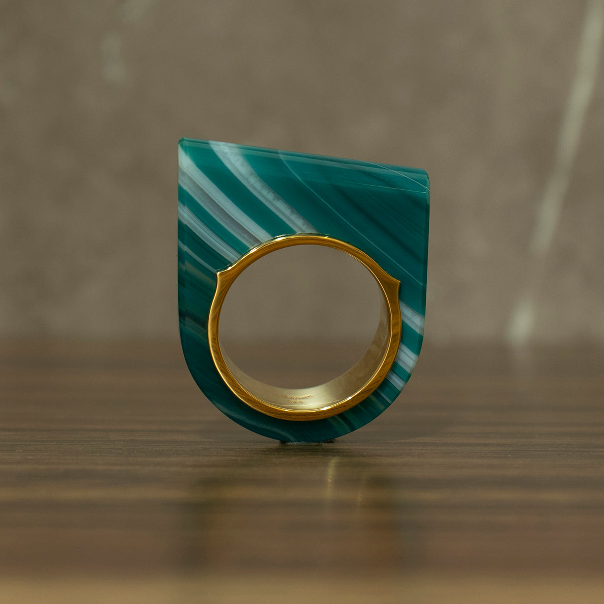 Green Agate Ring #06