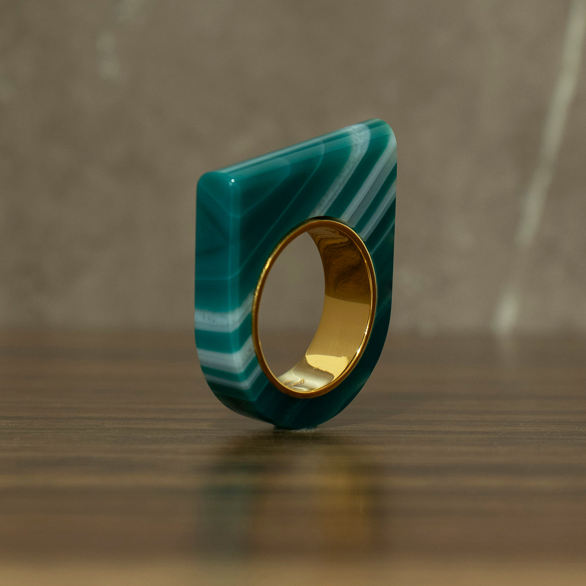 Green Agate Ring #06