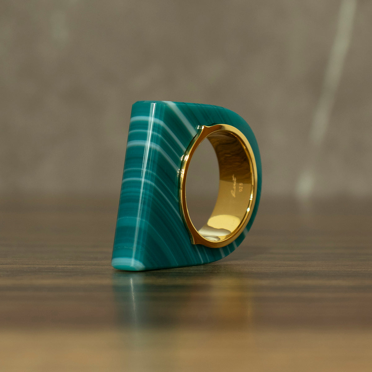 Green Agate Ring #07