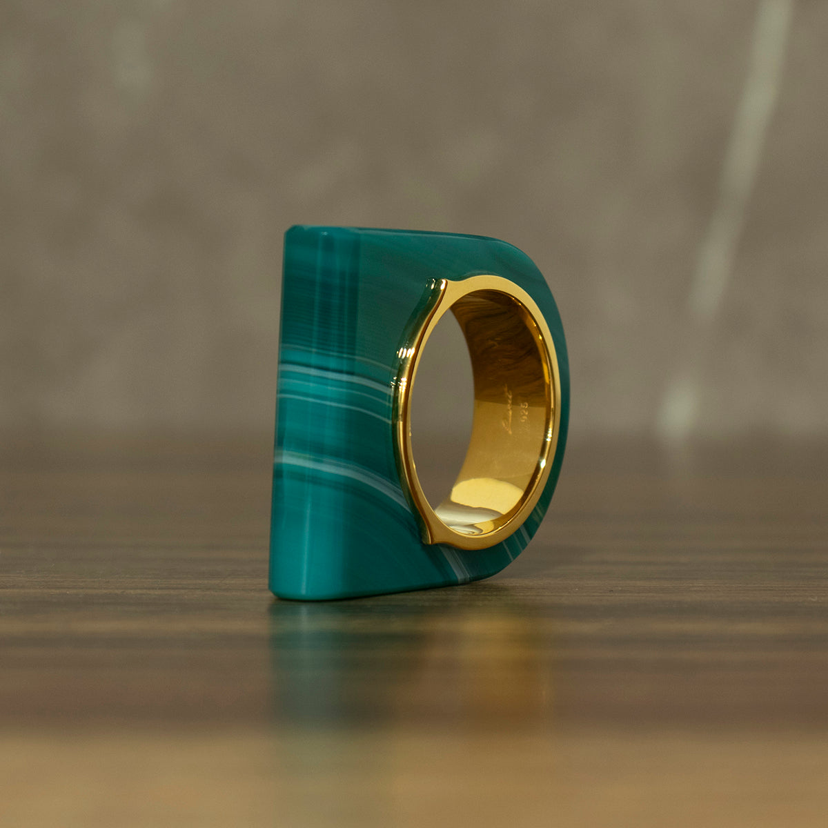 Green Agate Ring #08