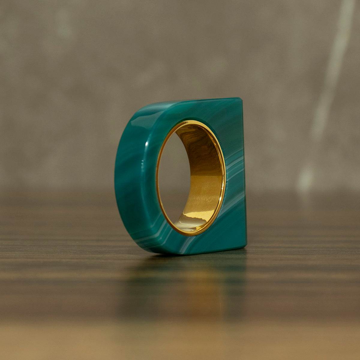 Green Agate Ring #08