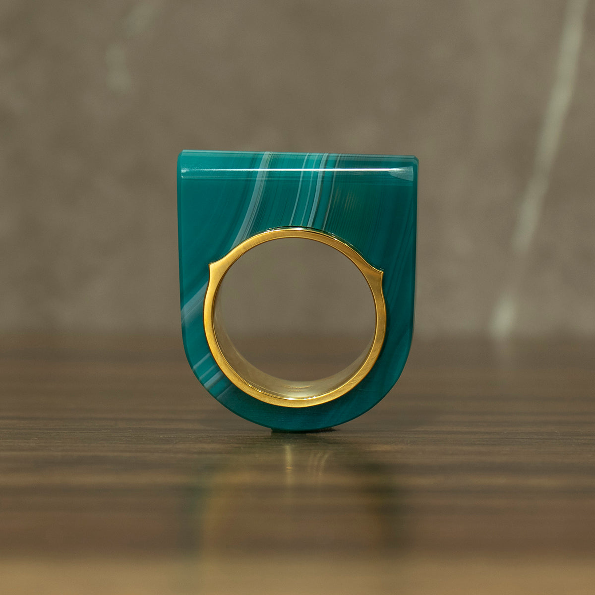 Green Agate Ring #08