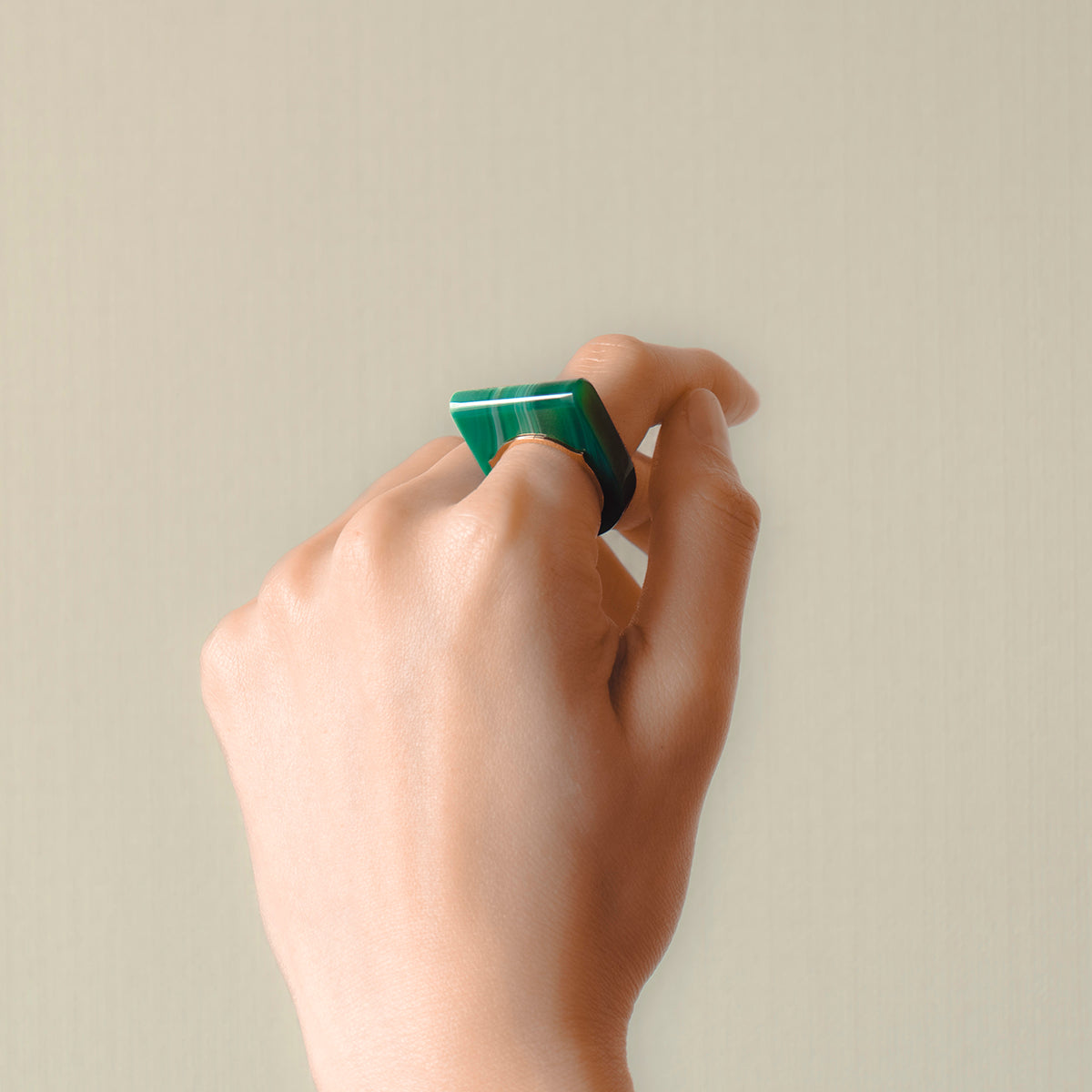 Green Agate Ring #01