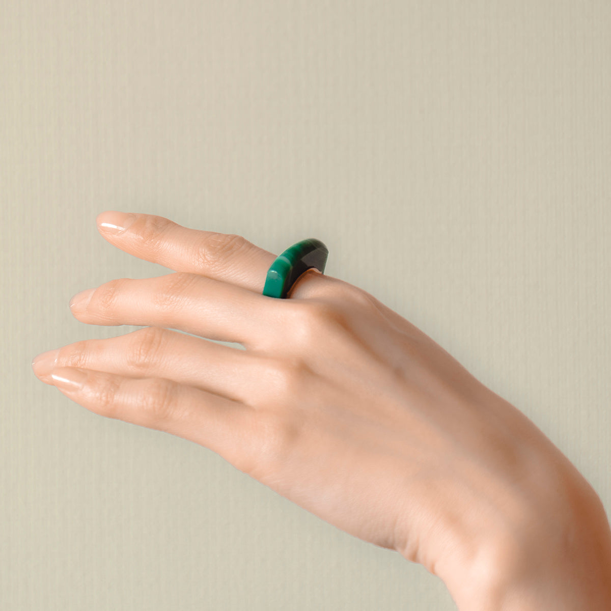 Green Agate Ring #02
